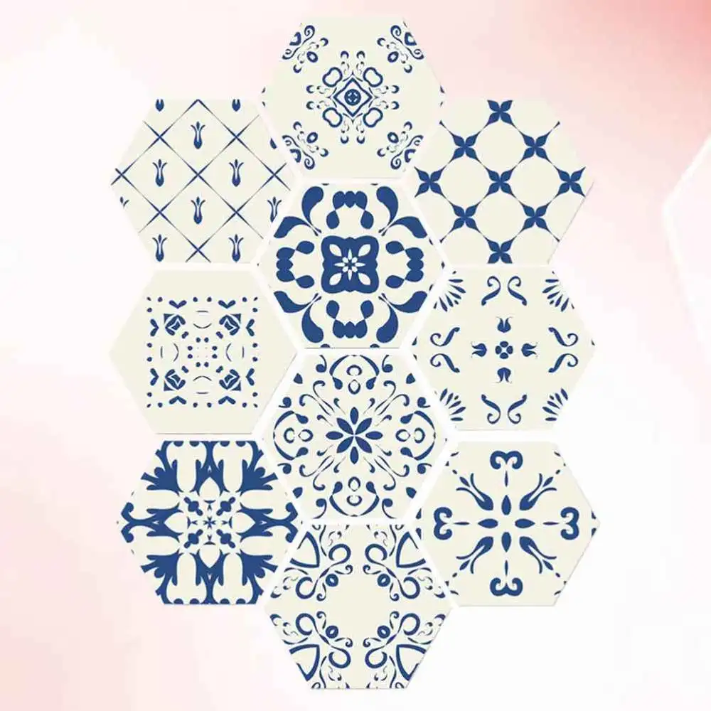 10 шт. водонепроницаемых наклеек на стену наклейки для плитки напольные сине
