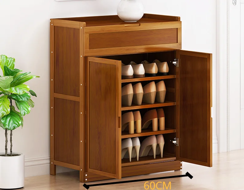 

Storage household large-capacity, space-saving, dust-proof, multi-layer solid wood entrance cabinet, shoe rack