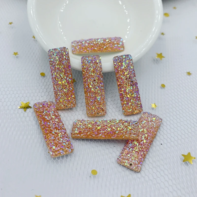 Кристалл AB 10*30 мм с плоской задней стороной полимерные длинные Стразы кабошон