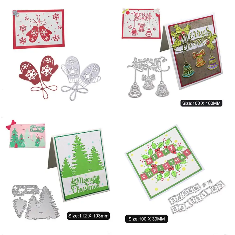 

Christmas Card Decoration Diy Scrapbook Cutting Etching Carbon Metal Steel Cutter Mold For Card Making Gift Decoration