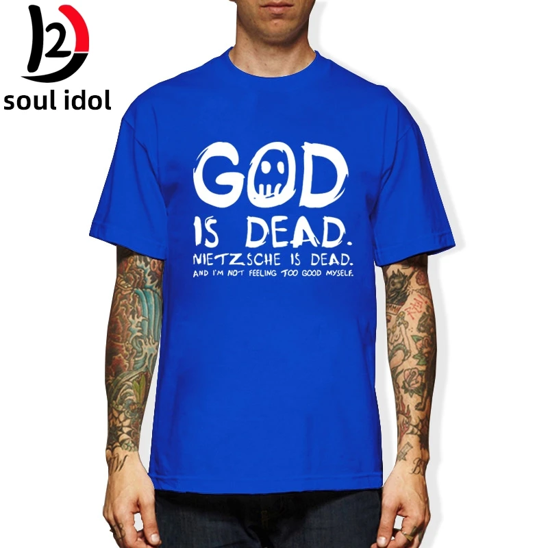 REM God is dead - Nietzsche Mir ist auch schon ganz schlecht футболка S-3XL Harajuku топы Футболка модная