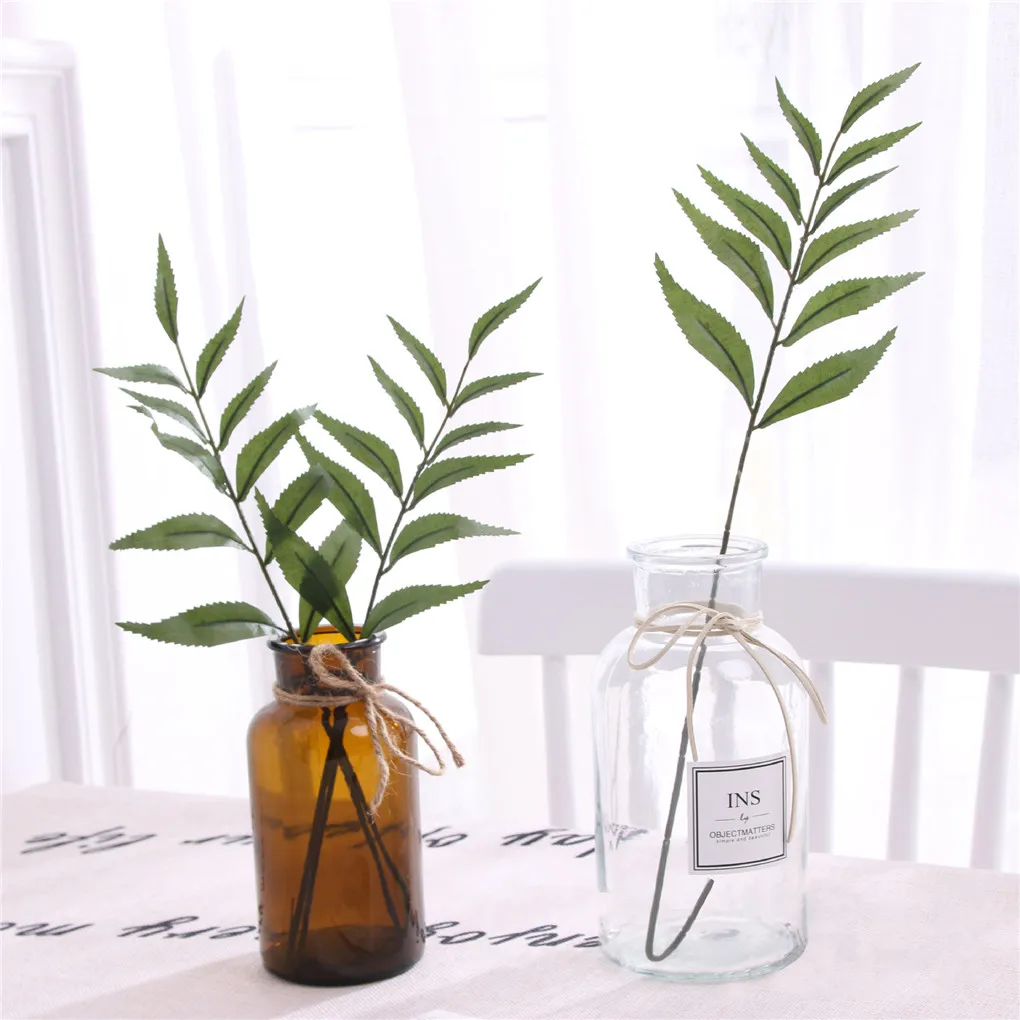 

Artificial Plant Leaf Single Branch Simulation Leaf Decor Home Office Fake Plant Ornament