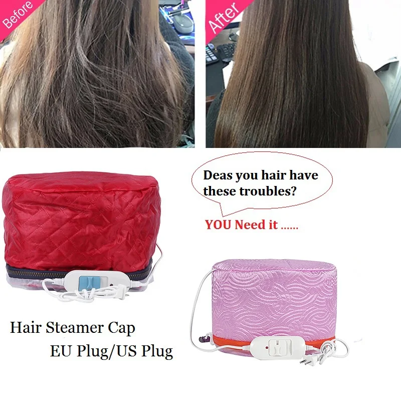 Регулируемый отпариватель для волос шапочка с электрическим подогревом 3 режима