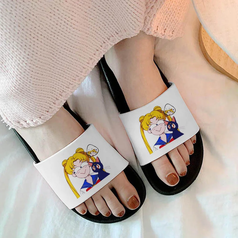 

Women Sandals 2021 Fashion Flip Flops Female Slippers Anime Pattern Bathroom Soft Anti-slip Home Floor Slides Lady Summer Shoes