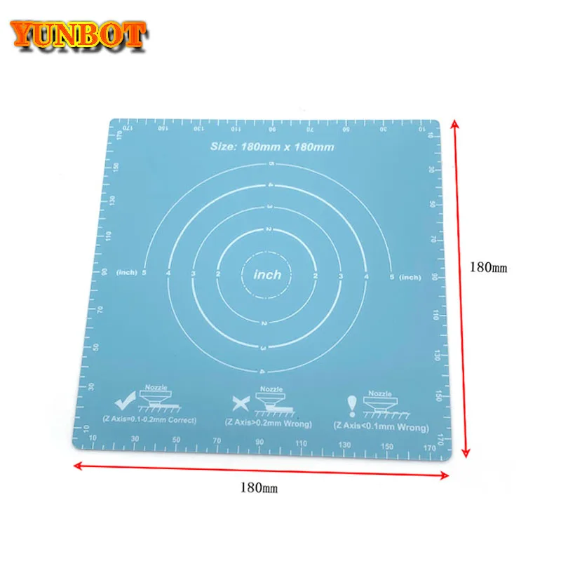 

3d printer Magnetic Print Bed Tape square 180*180mm Coordinate Printed sticker Build Plate Tape FlexPlate PLA DIY 3Dprinter