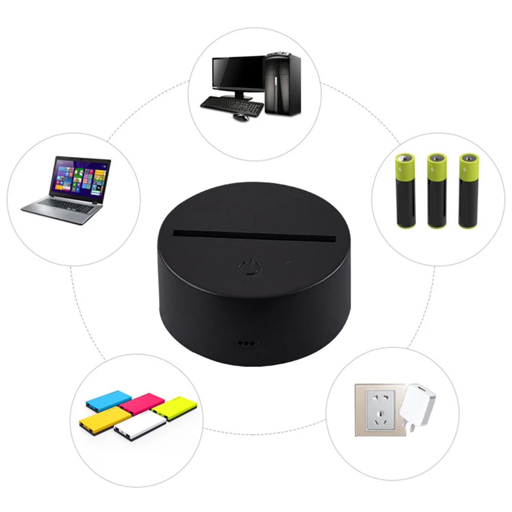 3D светодиодный ночник в форме совы сменный Настольный светильник 7 цветов