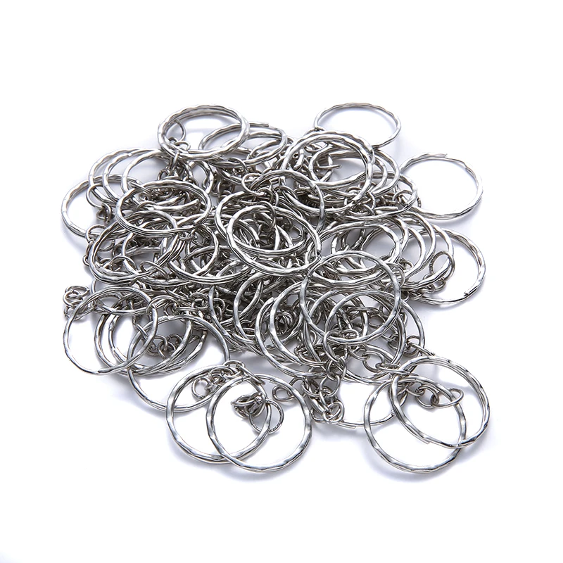 

Metal Blank Keyrings Keychain Split Ring Keyfob Key Holder Rings DIY Pendant Charms Key Chains Keyring Accessories