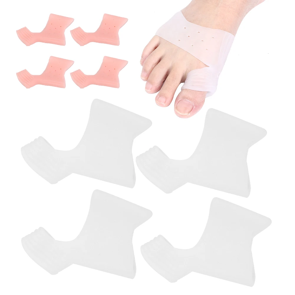 

2 Pairs Bunion Hallux Valgus Corrector Elastic Breathable Soft Skin-friendly Toe Separator Correction Tool Orthopedic Protector