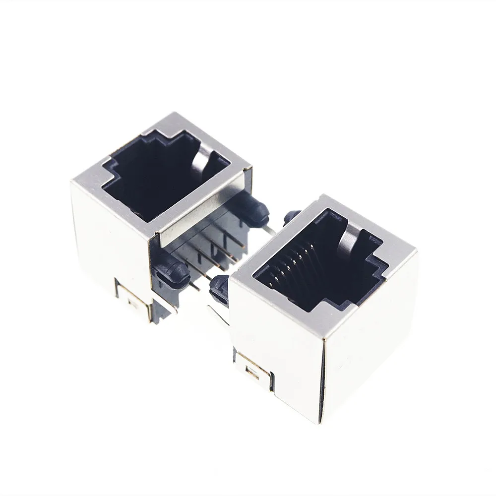 20 шт. RJ45 Однопортовый экранированный модульный PCB Jack 8P8C прямоугольный сквозной