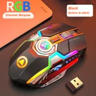 Беспроводная игровая мышь A5 RGB Streamer, бесшумная лазерная оптическая мышь, 2,4 ГГц, USB Перезаряжаемый коврик для мыши, Профессиональная беспроводная мышь