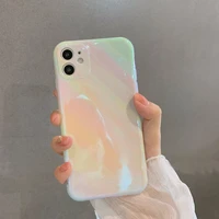 luxury laser gradient soft tpu phone case for iphone 11 12 pro max xr xs max x xs 7 8 plus shockproof back cover coque fundas