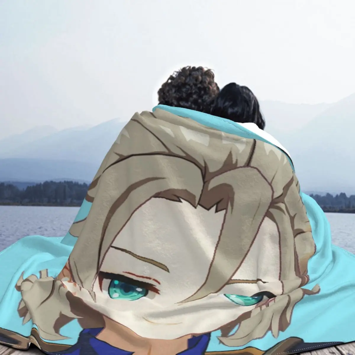 Smug Albedo Genshin ударопрочное одеяло коралловый флис искусственное аниме милое