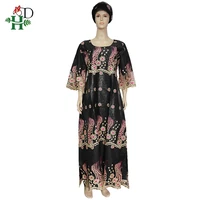 hd embroidery lace dress women bazin riche dashiki dresses black robe headtie south african ladies traditional maxi dress 2021