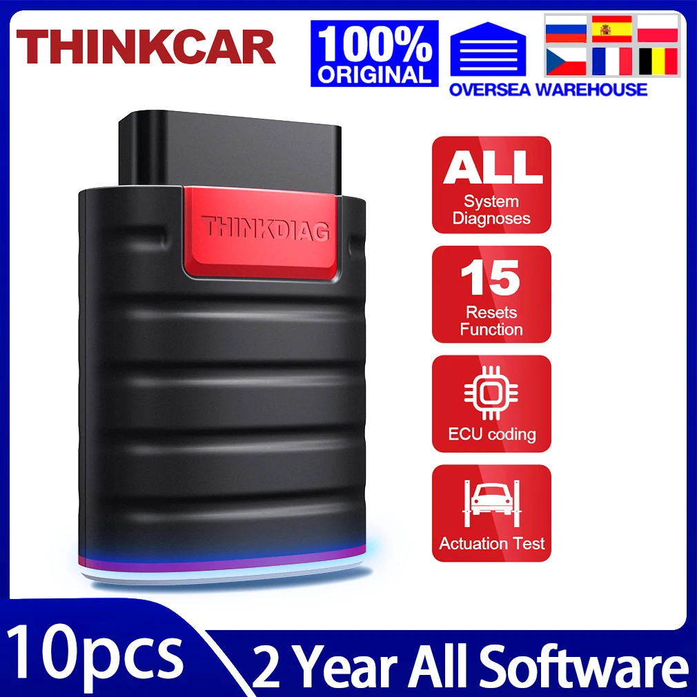 10 шт. Thinkcar Thinkdiag Новый Easydiag автомобиль OBD2 читатель кода 2 года полный Системы Авто