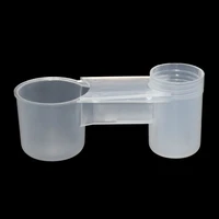 20 pcs portable plastic aviary cage transparent drinker cup water bottle bird feeder poultry pigeon feeder waterer accessories