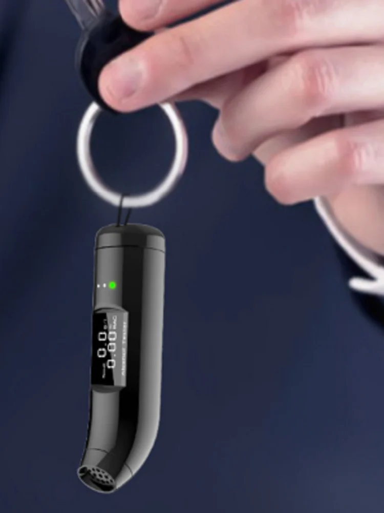 

Professional Non-contact Breath Alcohol Tester Breathalyzer with Indicator LCD Screen Digital Alcohol Detector USB Rechargeable