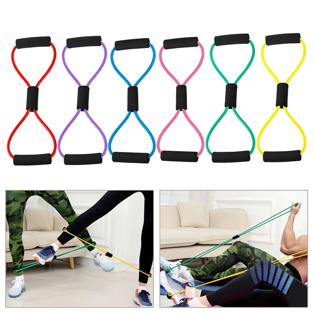 

Massage Balance Mat for Exercise 8 Word Yoga Fitness Chest Expander Rope Rubber Elastic Band for Sports Exercise