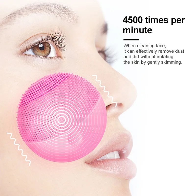 Ультразвуковая щетка для чистки лица электрическая вибрация очищающий