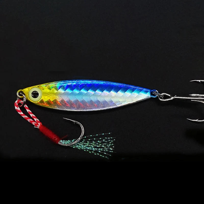 Металлический крючковый лов ложка 7/10/15/20g 3D глаза лазер искусственные лодки для
