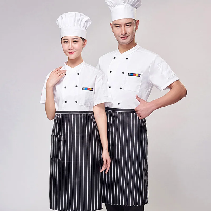 Дамы шеф повара рубашки униформа официантки пальто унисекс белый дышащий