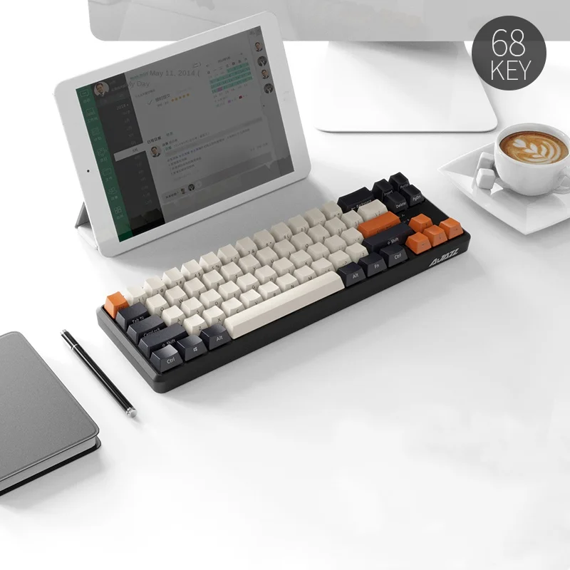 Ajazz K680t механическая клавиатура черный красный синий коричневый Переключатели 60%