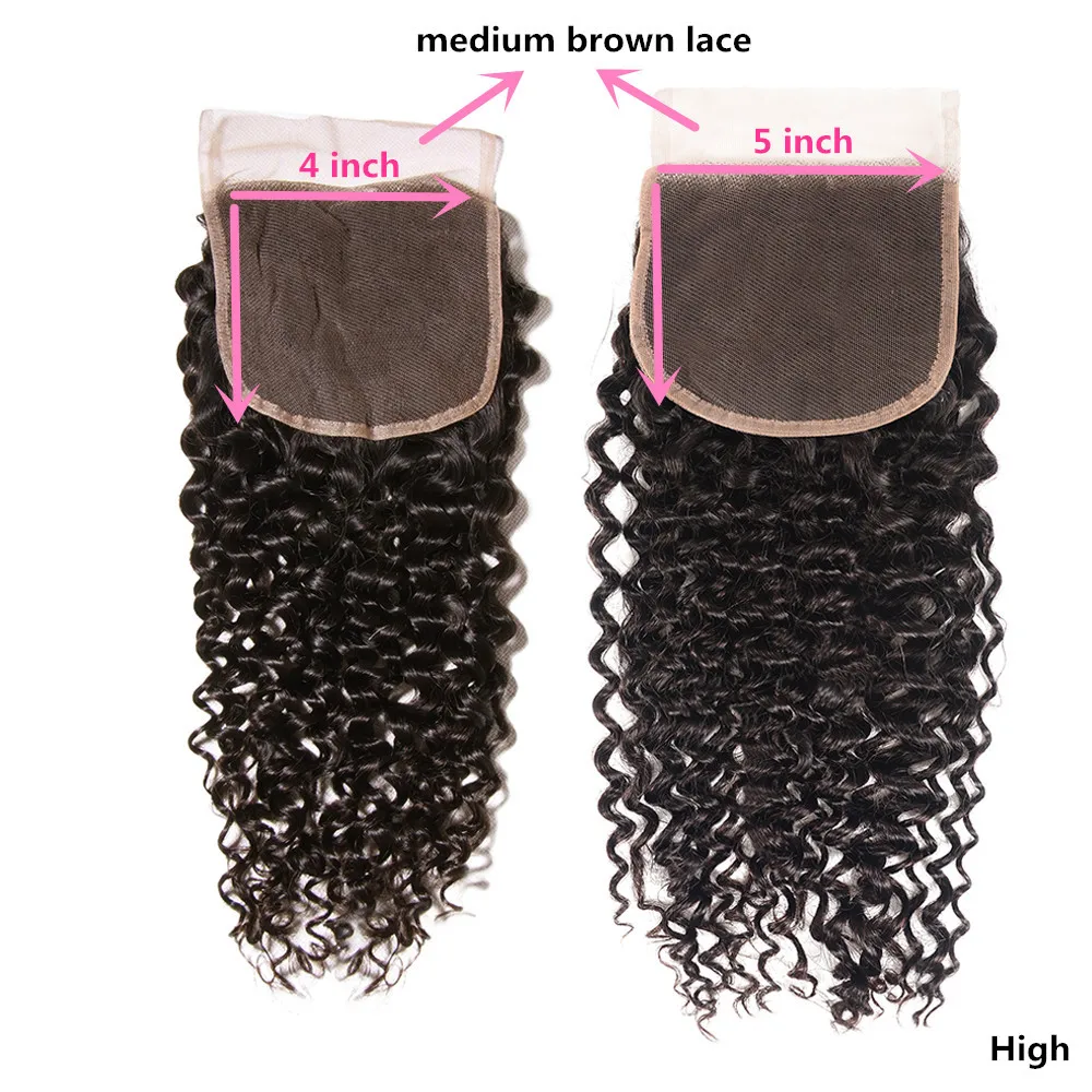 Longqi H камбоджийские кудрявые прозрачные кружевные застежки Remy человеческие