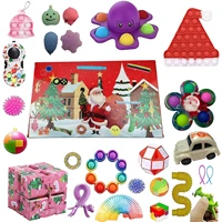 24 fidget advent calendar christmas blind box surprise anti stress relief toys sets slow rising squishy squeeze kids gift boys