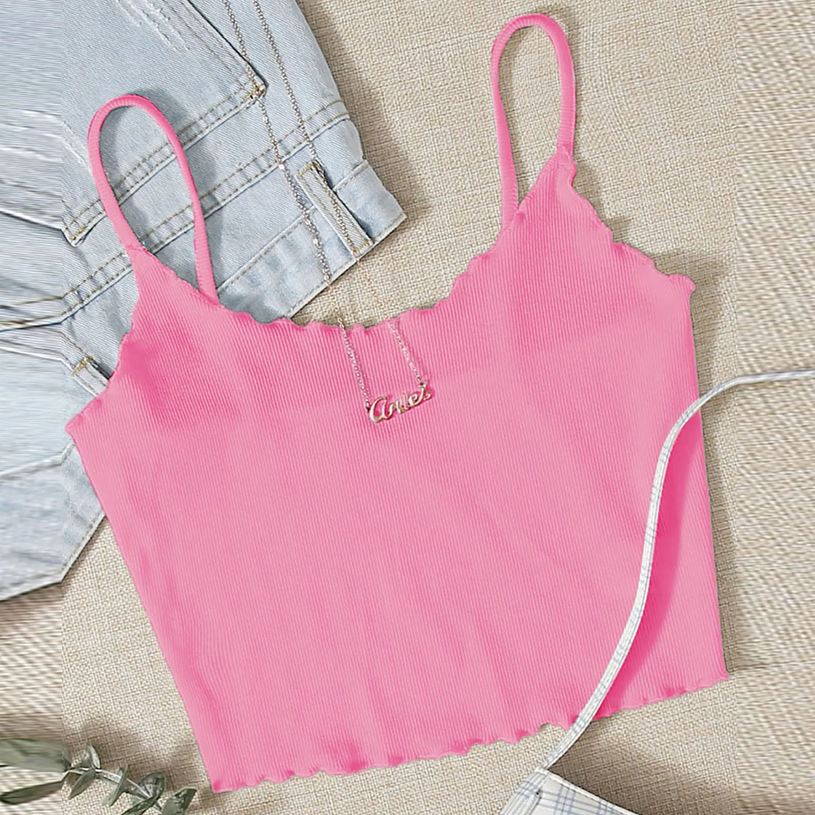 Womail Tanks Camis crop top Tops Solid Sleeveless Pullover Vest Tank Crop Shirts tops for women summer corset tops to wear out