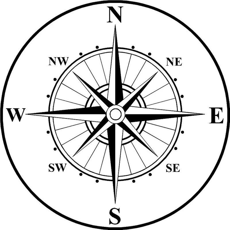 

Автомобильная наклейка NSWE, креативная морская Роза, компас, водонепроницаемая, ПВХ, солнцезащитные наклейки, 15 см * 15 см