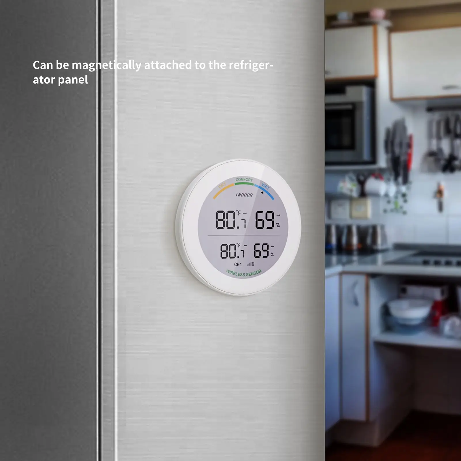 

Digital Thermometer Hydrometer Wireless Tester With 3 Sensor For Indoor Household Greenhouse