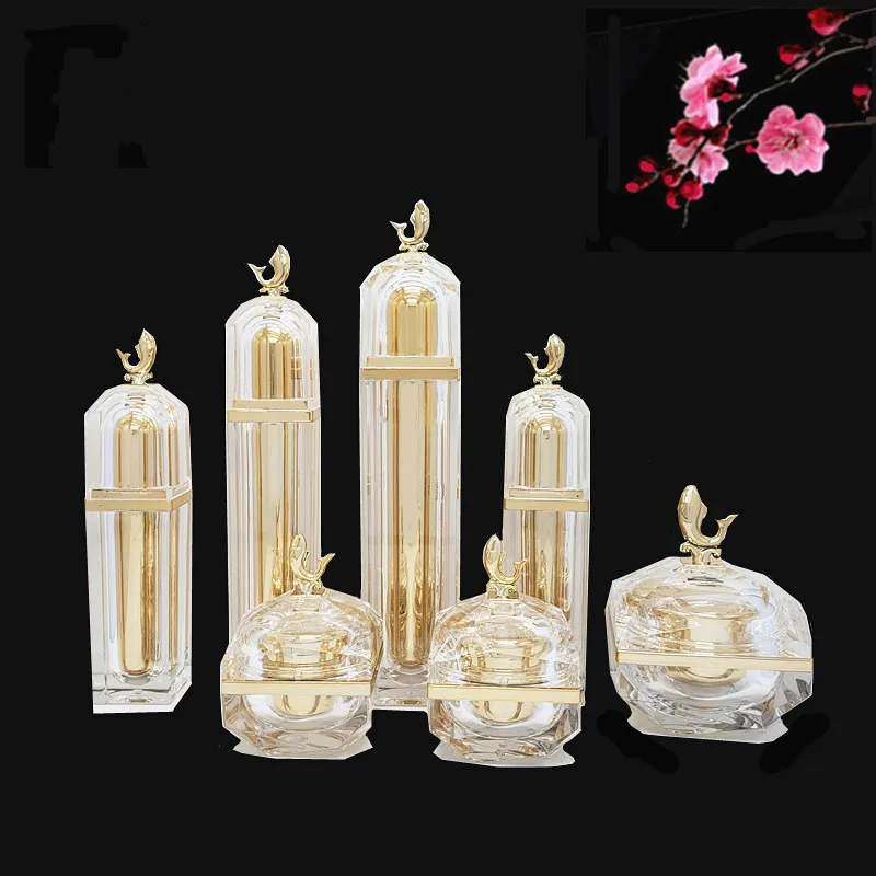 5 шт. Золотая Косметика Sub акриловая 40 мл 100 бутылка с насосом для лосьона 10 г 30 50