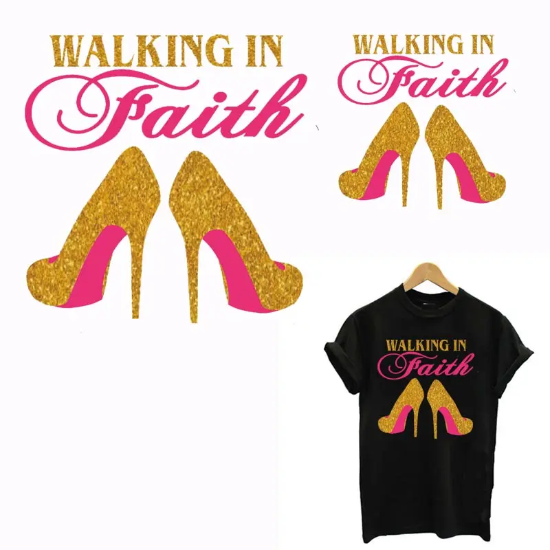 Золотые нашивки на каблуках для одежды самодельная моющаяся утюговая переводная