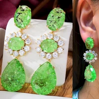 gorgeous new sweet trendy summer beach shimmering drop earrings high quality cz for women girl daily romantic earring jewelry