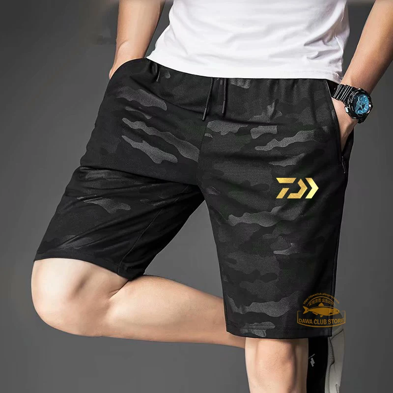 

2021 DAIWA Fashion Men's Fishing Casual Shorts Summer Thin Camouflage Sports Straight Shorts Outdoor Beach Pants