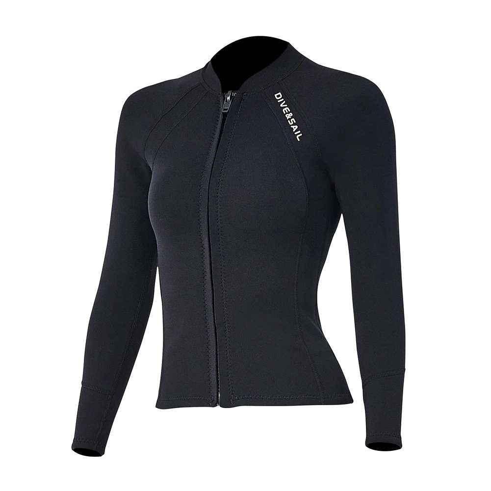 DIVE SAIL ladies 2MM one-piece wet diving long-sleeved jacket snorkeling swimming suit zipper thermal protective clothing | Спорт и