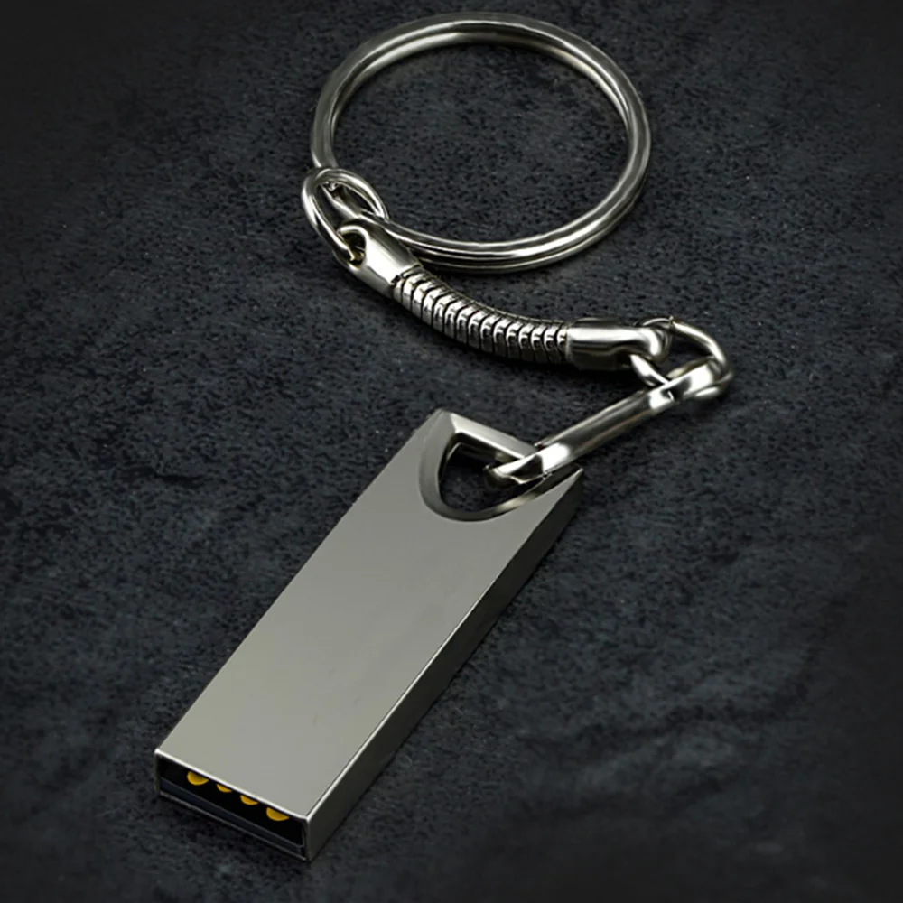 100pcs High Quality USB Flash Drive 16GB 32GB 4GB Pendrive 8GB 128MB 256MB 512MBPen Drive 2.0 Memory Stick Full Metal Print Logo