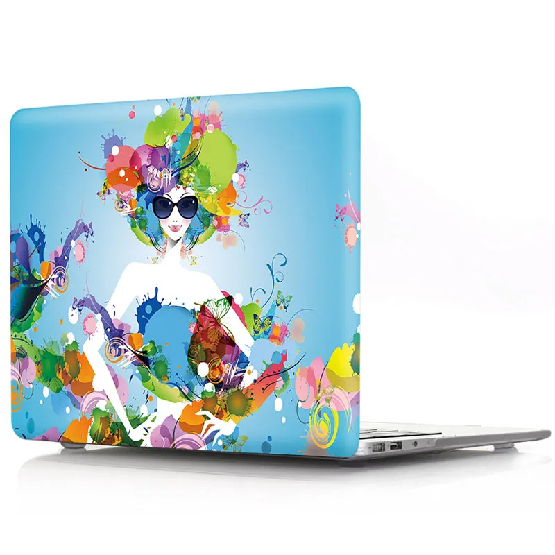 Жесткий чехол для ноутбука AIBOULLY Flower Girl Apple macbook Air 11 13 Retina 12 Macbook 15 сенсорная