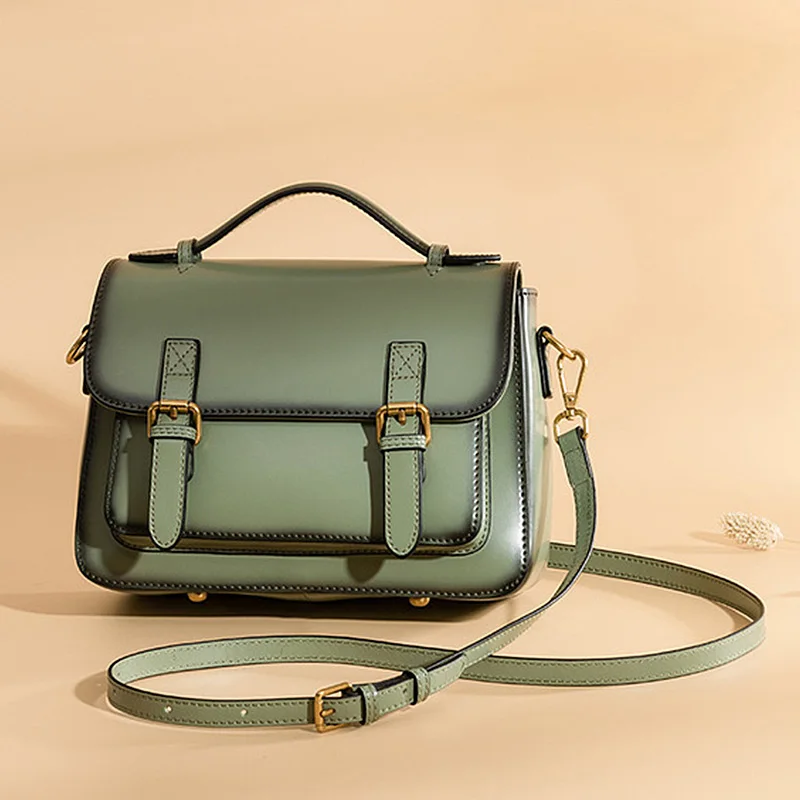 Сумка из натуральной кожи Повседневная маленькая сумка с клапаном сумки в стиле