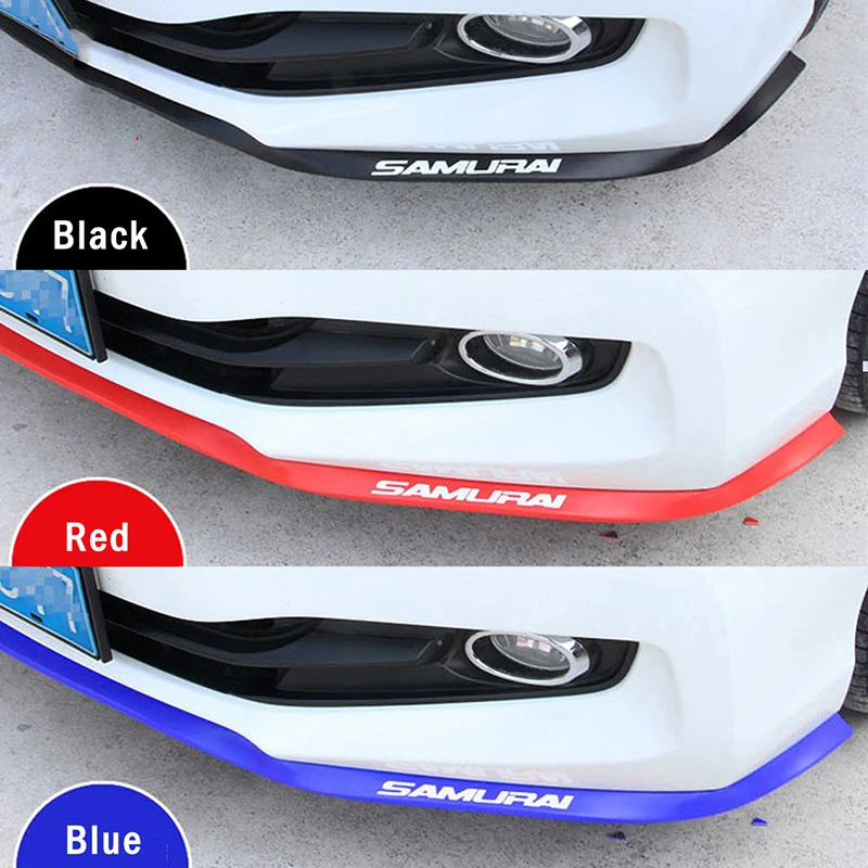 

2.5m Car Bumper Lip Strip Protectors Splitter Body Kits Spoiler Bumpers Car Door Bumper Carbon Fiber Rubber Lip 5cm Width Strip