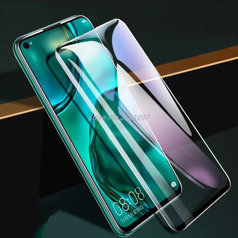 Стекло с полным покрытием для Huawei Nova 5T 5Z P Smart 2021 P40 P30 Lite Защита экрана Honor V30 20S 20i 20 Pro