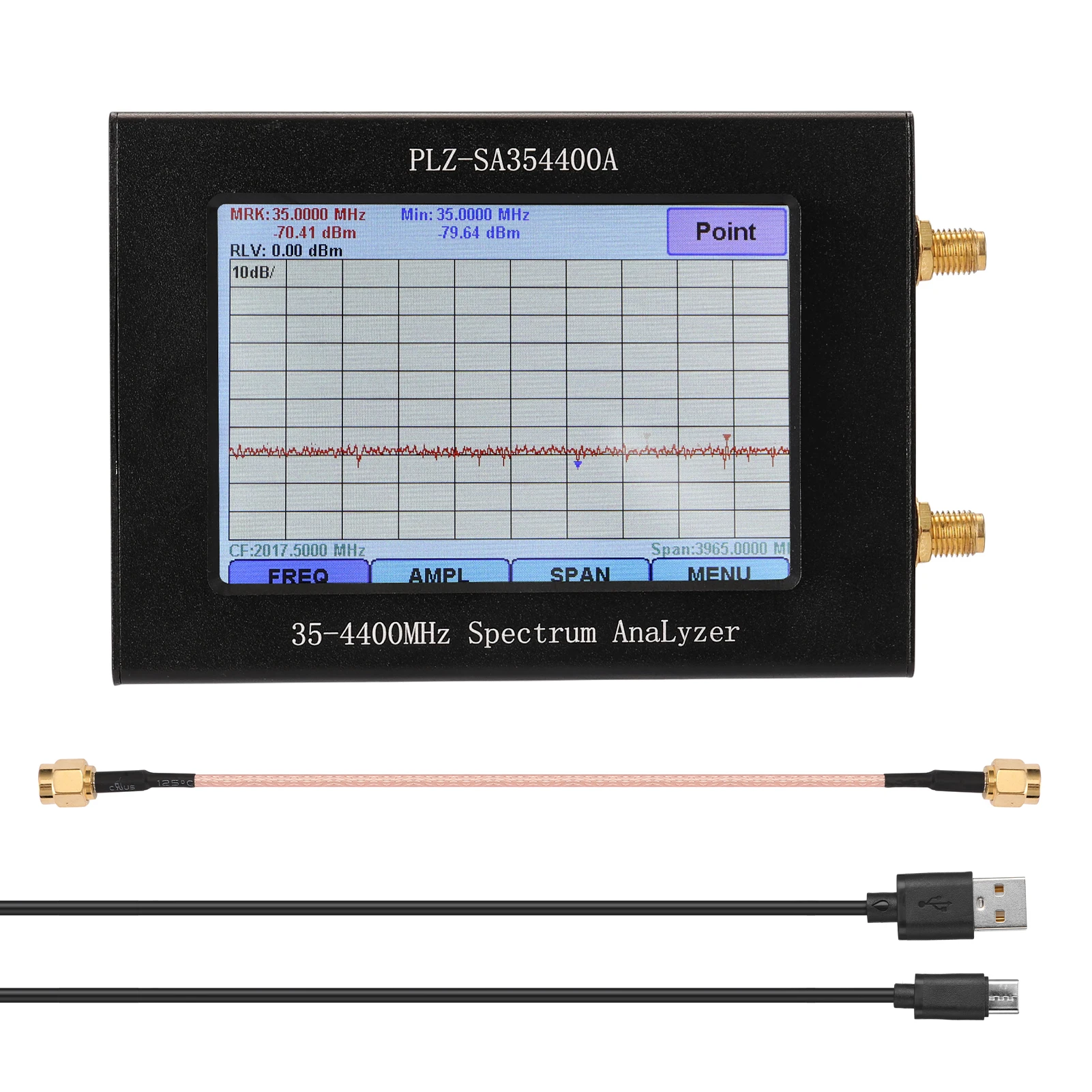 

Spectrum Network Analyzer Signal-Source Tracking-Source 35-4400mhz Amplitude Bandwidth Frequency LCD Color Display Full