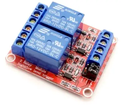 2 канальный релейный модуль постоянного тока 5 В 12 24 высокий и низкий уровень