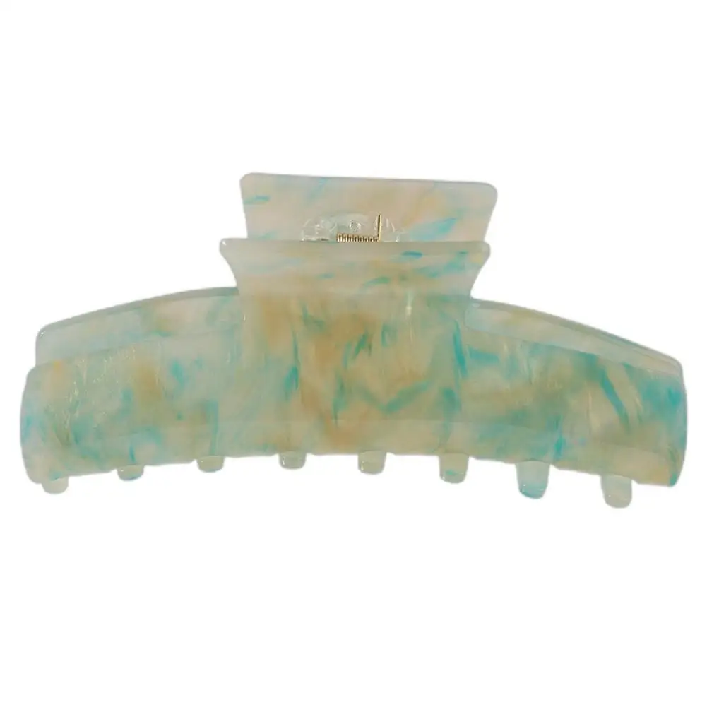 

2021 New Hair Claw Large Geometric Hollow Square Tortoiseshell Leopard Acetate Hair Clip For Women Hair Accessories