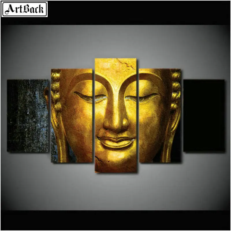 

Diamond painting golden Buddha diy 5d full square & round drill religious diamond mosaic crafts embroidery five spell icon