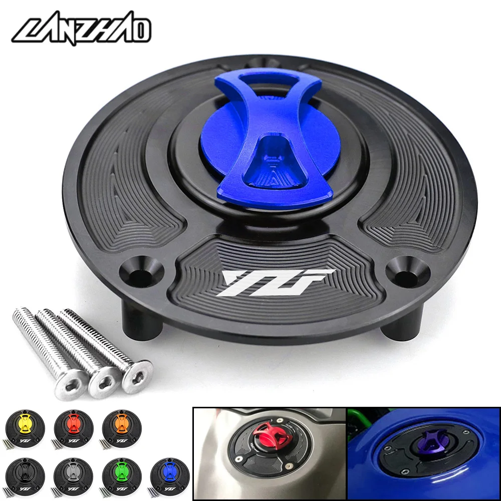 Крышка топливного бака для мотоцикла YZF с ЧПУ алюминиевые аксессуары для Yamaha YZF R1 R6 R6S весь год R3 14-18 R25 15-18 R15 13-14 R125 Крышка топливного бака для мотоцикла YZF с ЧПУ алюминиевые аксессуары для Yamaha YZF R1 R6 R6S весь год R3 14-18 R25 15-18 R15 13-14 R125