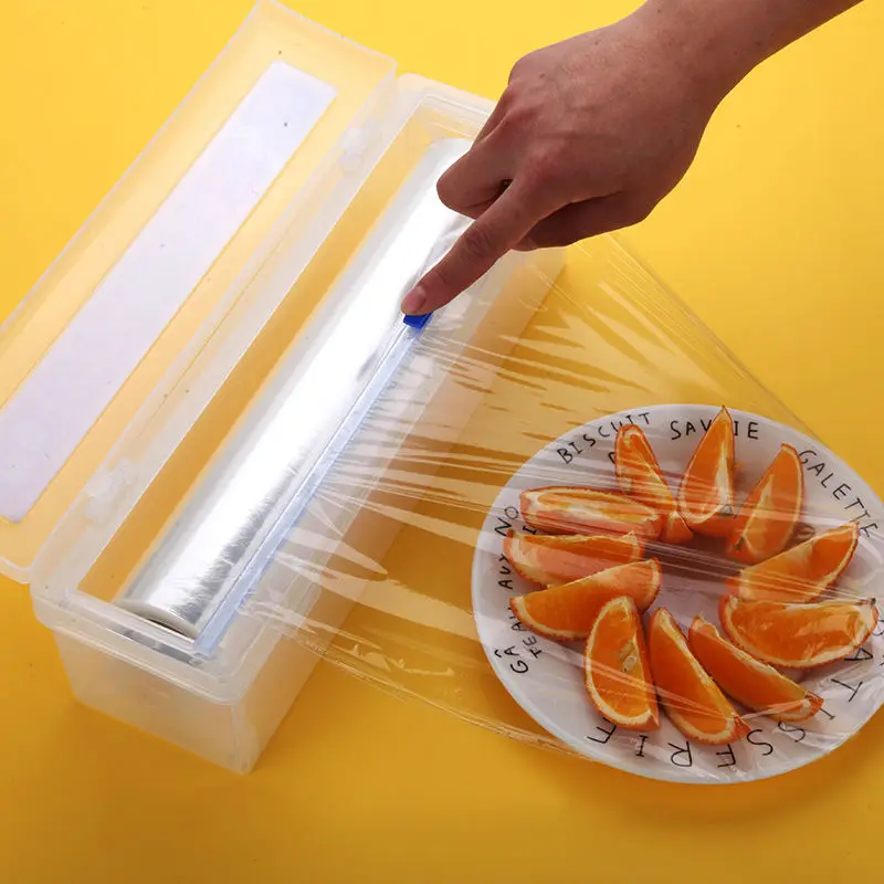 

Household Food Cling Film Cutting Box Cutter Slide Knife Automatic Cutter Kitchen Tool Accessories