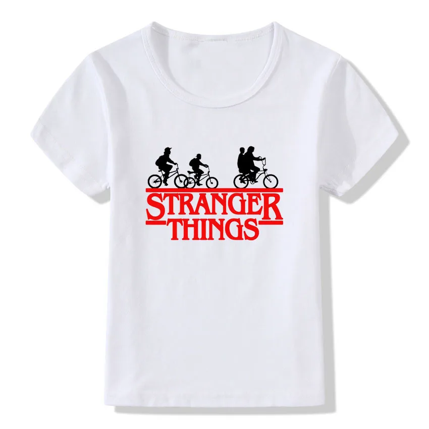 Детские футболки с надписью STRANGER THINGS 8 цветов топы короткими рукавами для