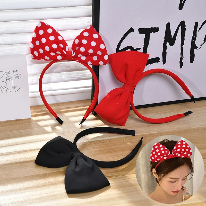 

3D Bow Hairbands Hair Accessory Thin Dot Hair Hoop Bowknot Headdress Headband Cosplay Decor Headwear Sweet Hairbands Head Loop