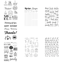 cursive words script alphabets clear silicone stamps seasons greeting warm wishes stamps diy scrapbooking craft album 2021 new