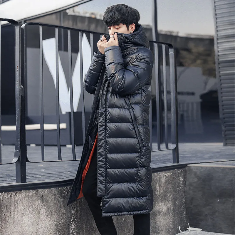 

Down Men's Winter Jacket Hooded Thick Long Coat 90% White Goose Down Jacket Korean Parka Doudoune Homme 2806 KJ3096